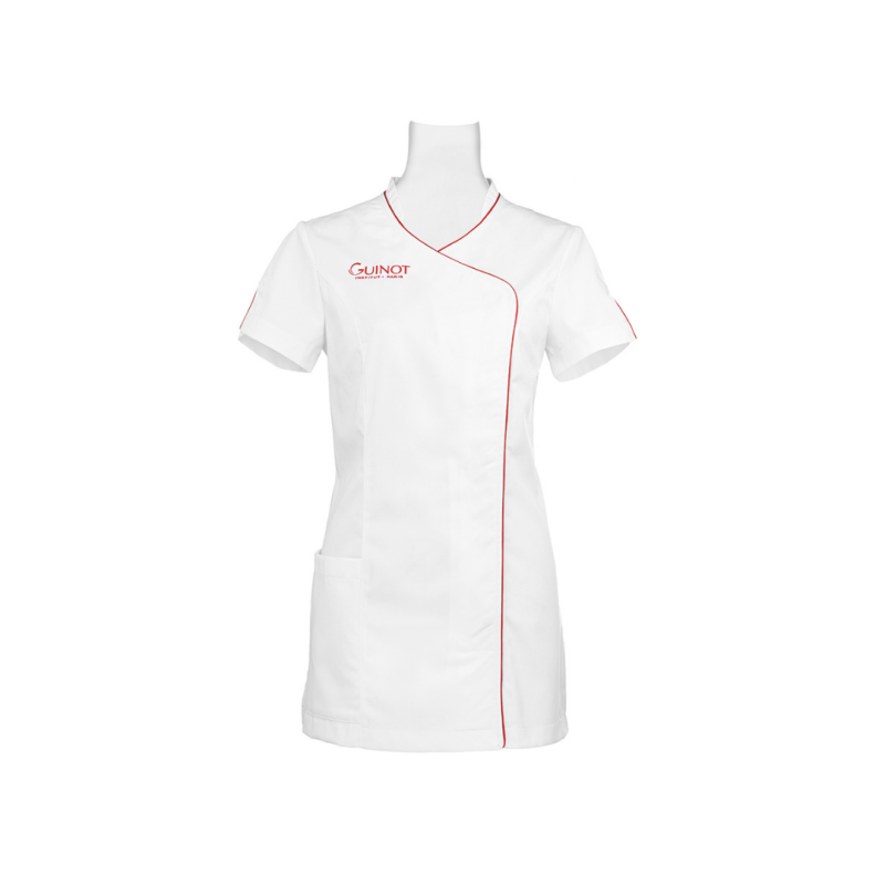 Style #1- Salon Uniform V-NECK- White -  Available sizes 4 & 5